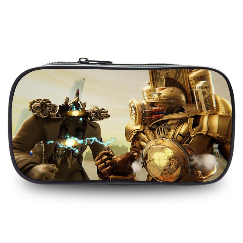 Trousse à crayons étudiante spacieuse Lotus Rouge Titan en polyester durable et multifonctionnelle