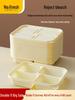 ZISIZ Disposable Divided Corn Starch-Based Paper Lunch Box