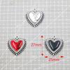 25x27mm Retro Gothic Heart Drip Oil Pendant for DIY Bracelet and Necklace Jewelry