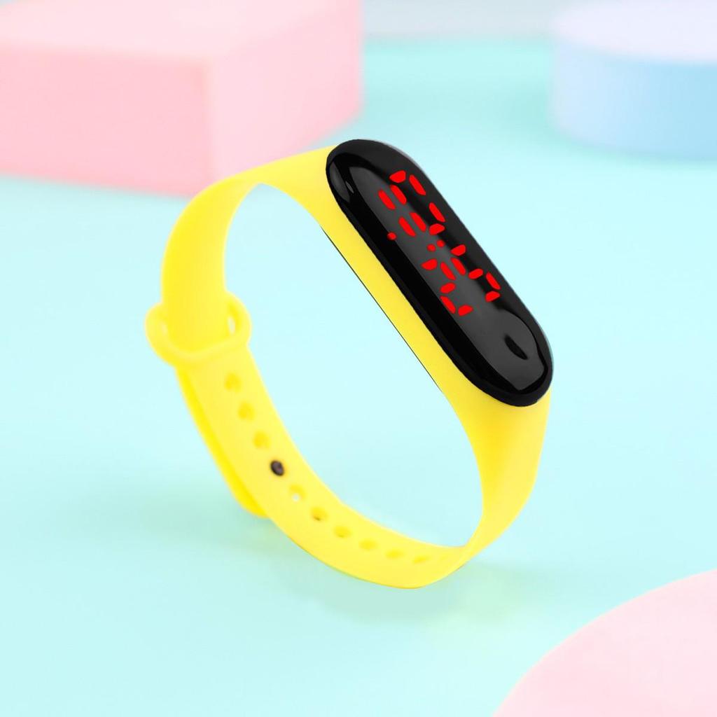 Primary School Student LED Touchscreen Waterproof Sport Watch with Red Light