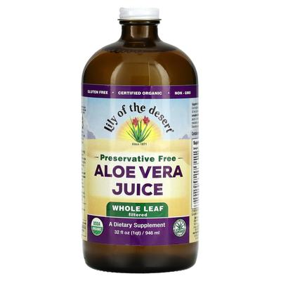 Bio-Aloe-Vera-Saft, Ganzblatt, 32 fl oz (946 ml)
