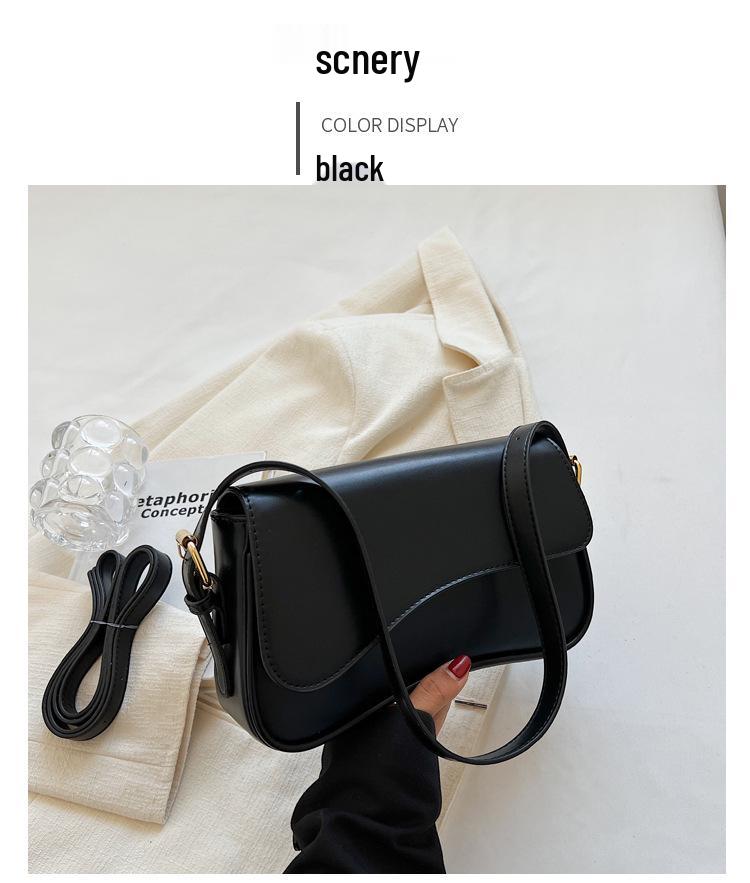 Vintage Torebka Crossbody w Stylu Hong Kong z Teksturowanej Skóry - Damska Modna 2025 Moda Koreańska