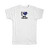 Gift T-Shirt : I Love New Zealand Flag Heart Country Crest Zealander Expat
