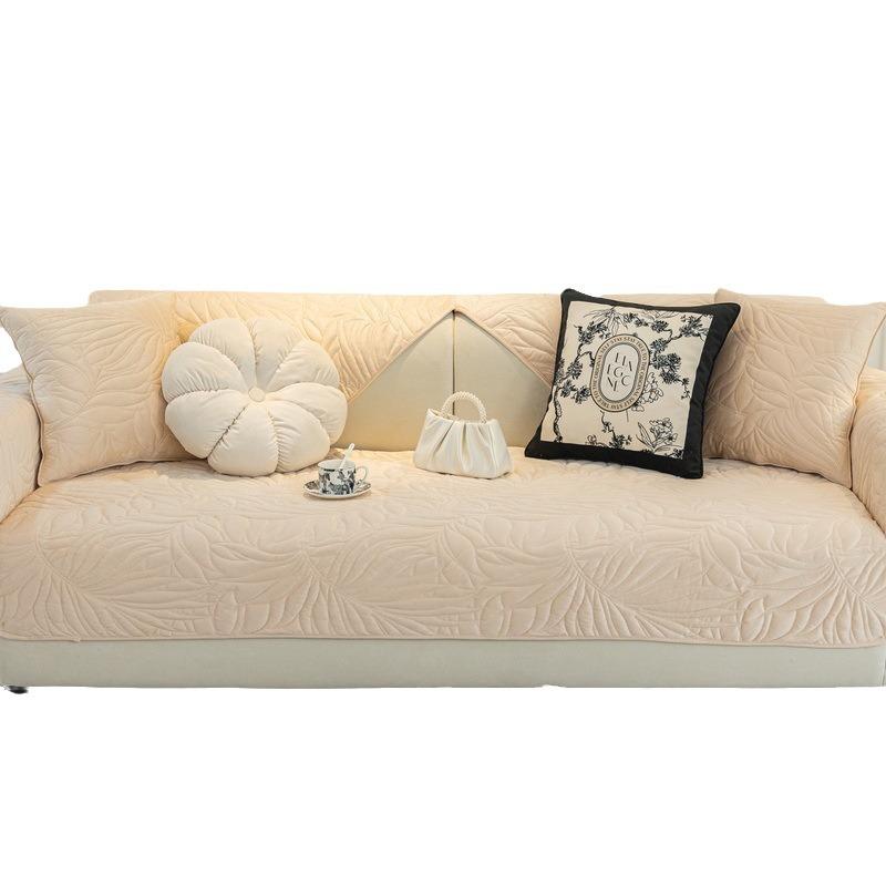 Winter Velvet Sofa Cushion  New Light French Cream Wind Cover Cloth Leather Sofa Special Seat Cushion