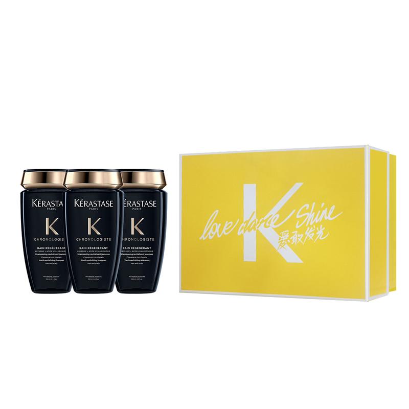Kerastase Black Diamond Key Source Gift Box Shampoo, Oil Control, Anti-dandruff, Smooth 250ml*3 чёрный