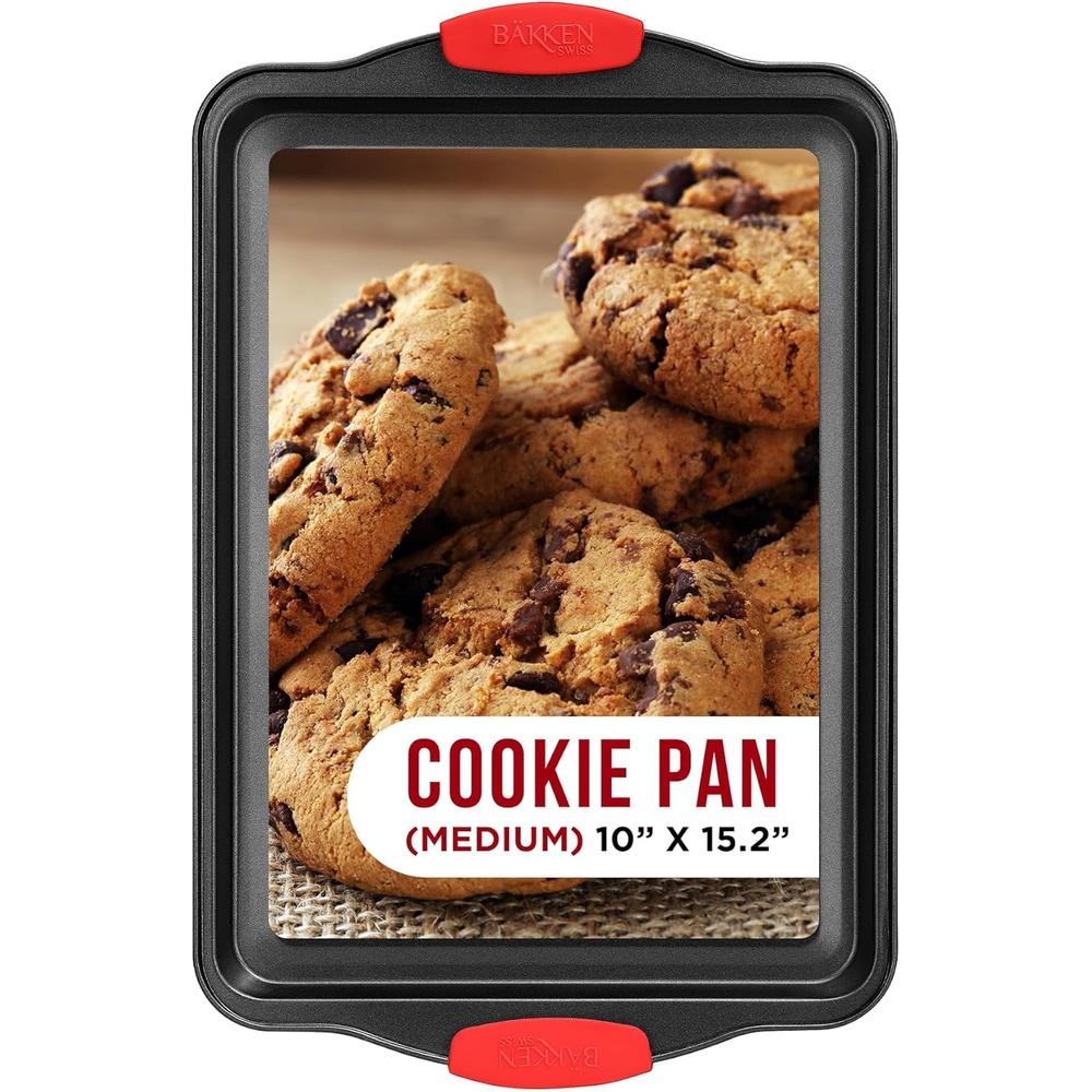 

Противень для печенья с антипригарным покрытием, из углеродистой стали, с силиконовыми ручками, противень для выпечки, можно использовать в духовке, легко чистить, можно мыть в посудомоечной машине United States