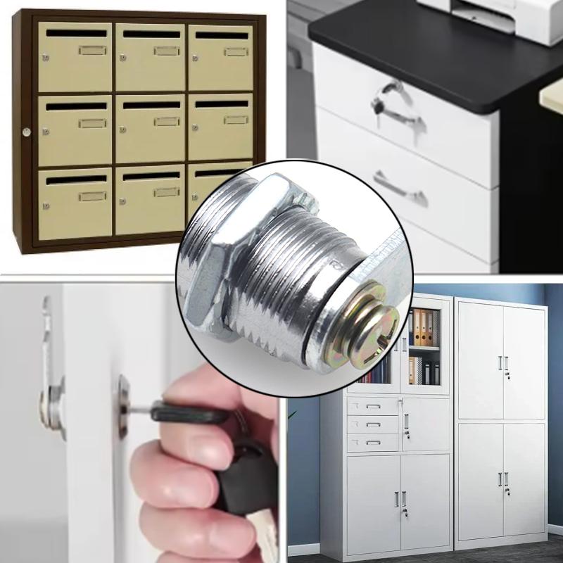 10 Sets 16/20/25/30mm Security Lock Public/Private keyMetal Cylinder Cabinet Locker Cam Lock With 2 Keys Mailbox Lock Drawer
