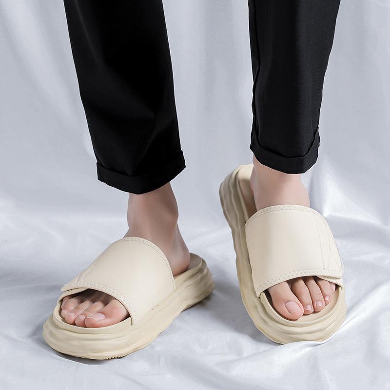 Sandals Men's 2025 New Leather Thick-soled Beach Summer Wear Non-slip and Wear-resistant Dual-purpose Cool Slippers 4887-R