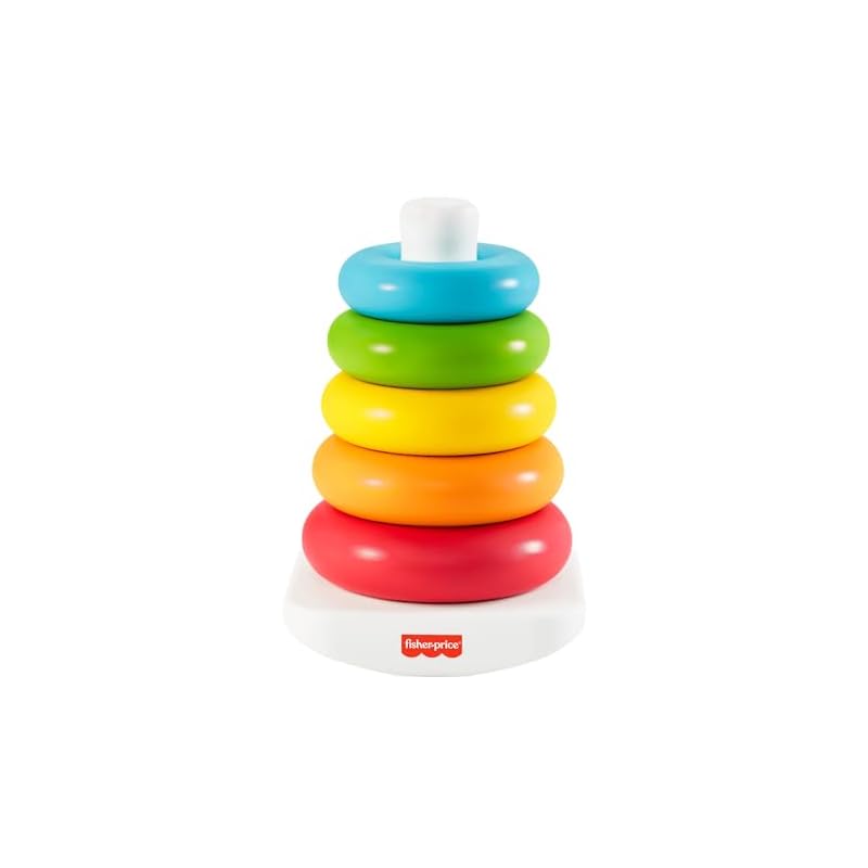 Fisher-Price Rocking Tower (Eco) - Baby & Toddler Toy, Educational Toy, Ages 6+, Colorful GRF09