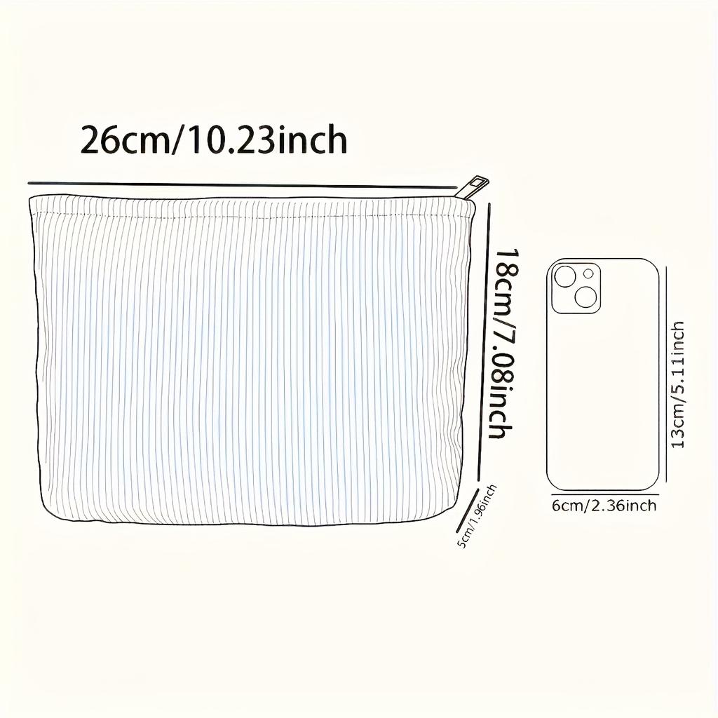 1pc Flamingo Heart Pattern Makeup Bag Portable Cosmetic Organizer Zipper Storage Pouch Floral Accents Travel Cosmetic Bag