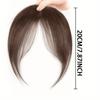 Elegant Straight Synthetic Scissor Bangs Wig For Women Heat Resistant Fiber Hair With Adjustable Snap Mesh Cap
