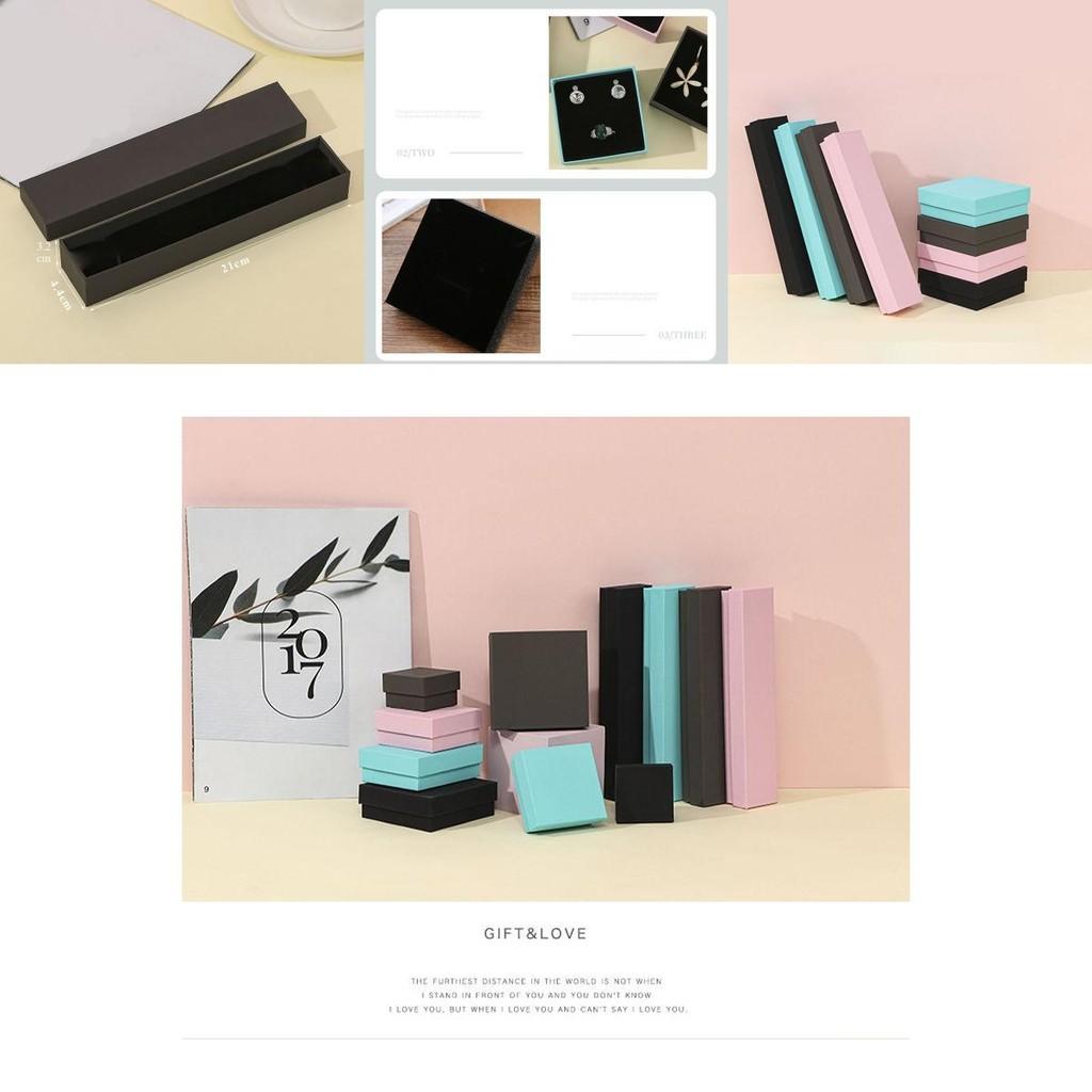 Stylish Cardboard Jewelry Box For Ring And Necklace Sleek Storage Packing Organizer