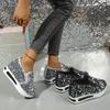 Large Size Temperament Sequined Casual Single Shoes for Women's Autumn New Breathable and Lightweight Height-increasing Single Shoes