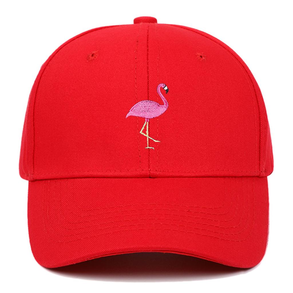 Unisex Cotton Flamingo Embroidered Baseball Cap for Outdoor Activities