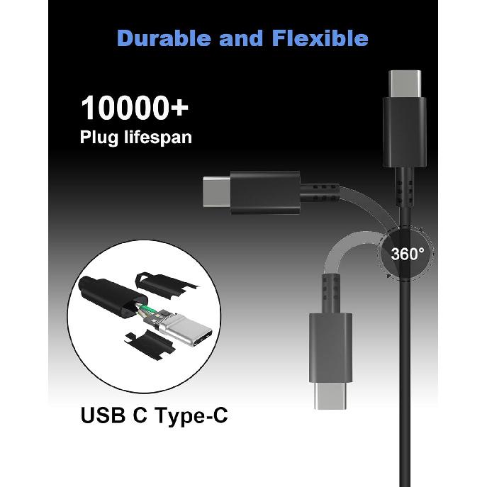 Universal 45W 65W USB C Computer Laptop Charger Type C Compatible With HP/Dell/Lenovo/Acer/Asus/Samsung Chromebook Charger