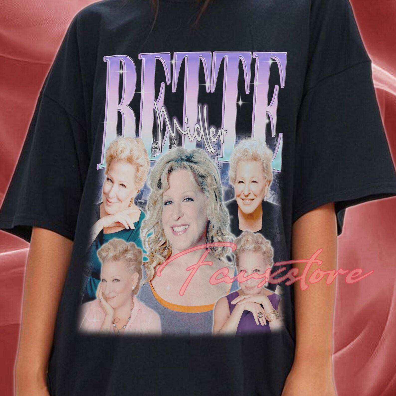 Bette Midler Collage Graphic T-Shirt – 100% Cotton Comfort Tee L