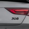 SQOB1 3D Glossy Black Chrome Silver Metal Logo Emblem Badge Decal Car Sticker for Peugeot 308 Car Accessories