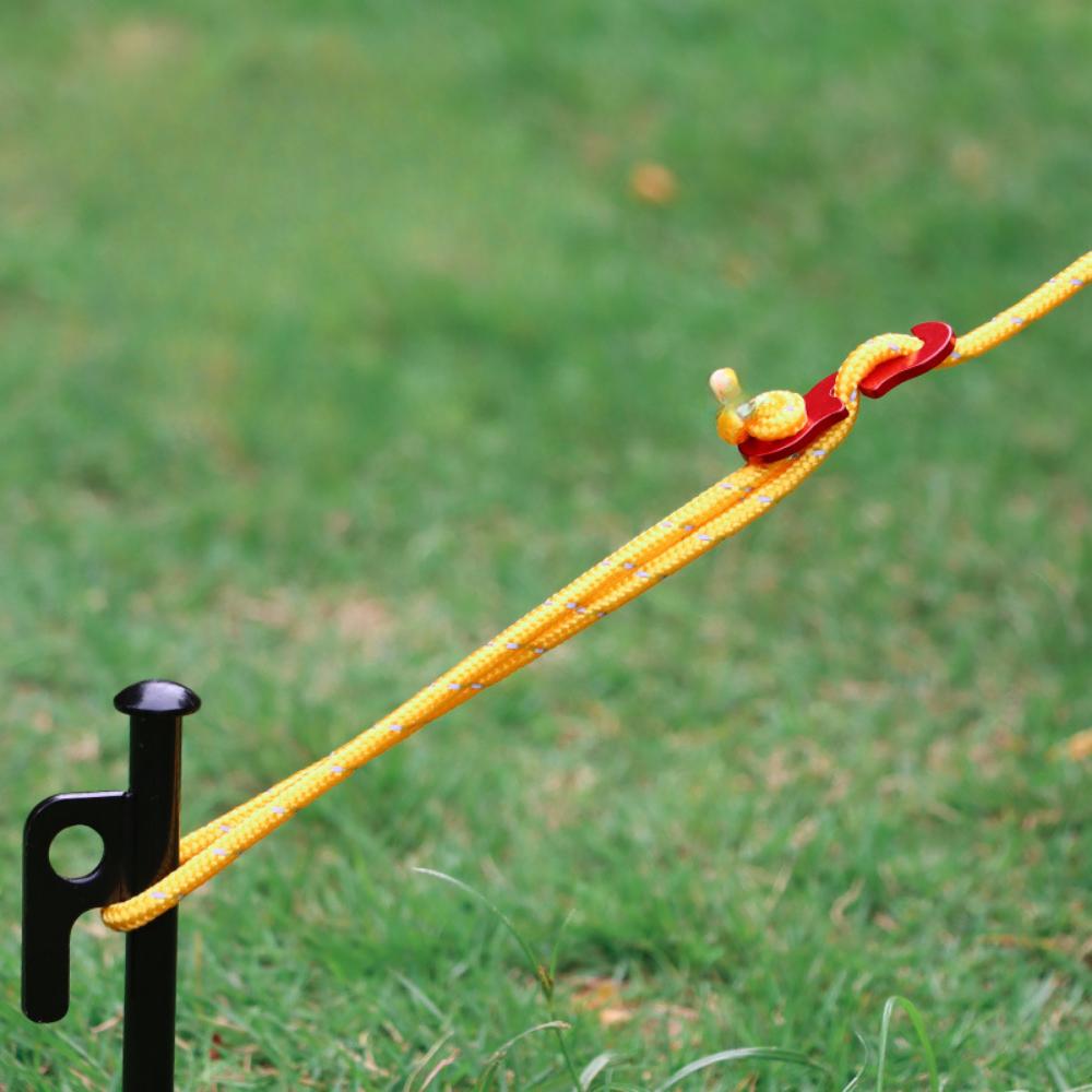 10pcs Ultralight Aluminum Guyline Cord Adjuster for Tent Camping Hiking Backpacking Outdoor Activity