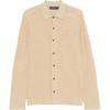 Polo Solid Color Polo Collar Single Breasted Shirt Men Shirts Light-Beige 710962905-001