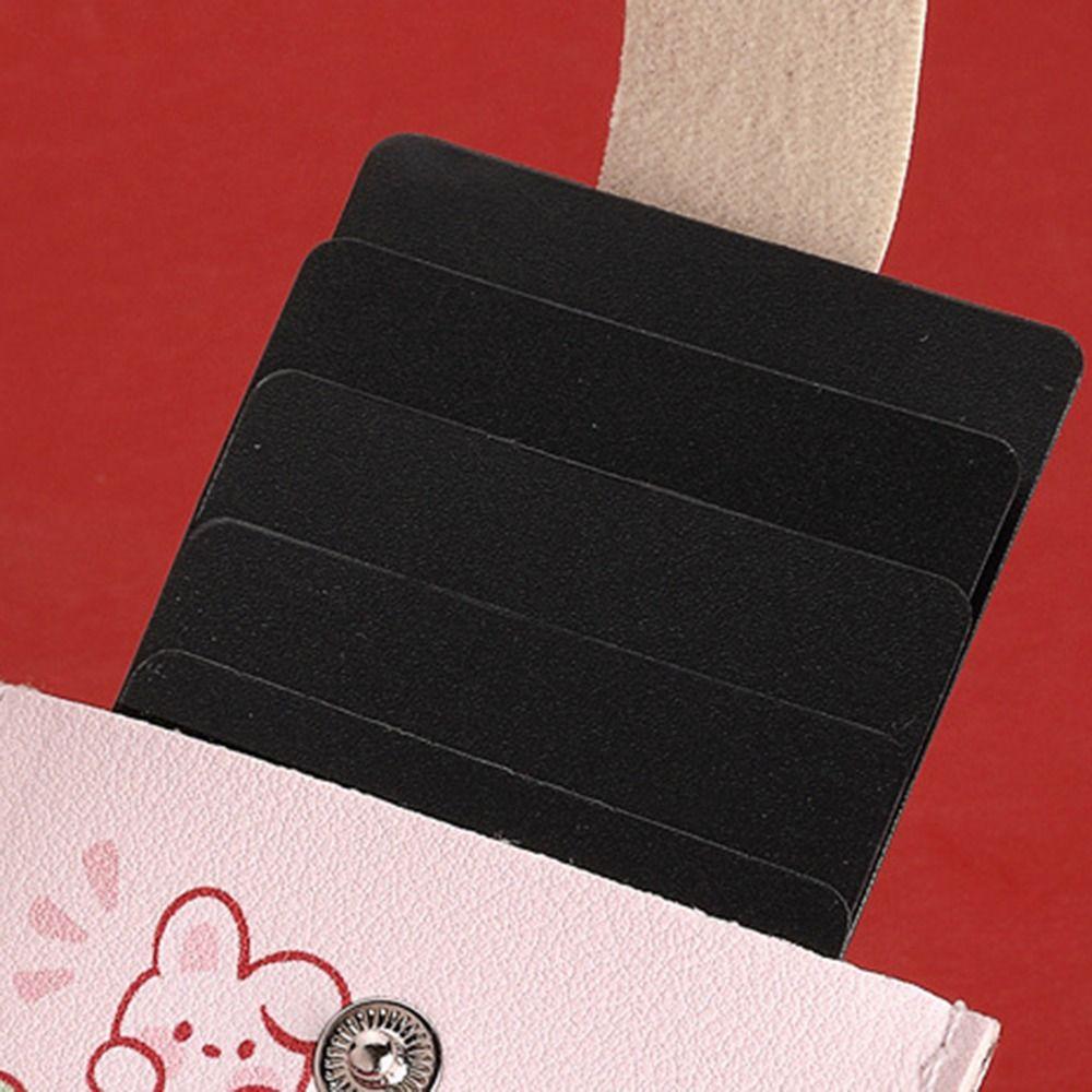 Laminated Concealed Mini Card Wallet Pull-out Type ID Card Holder 5 Card Pockets PU Leather Business Card Case