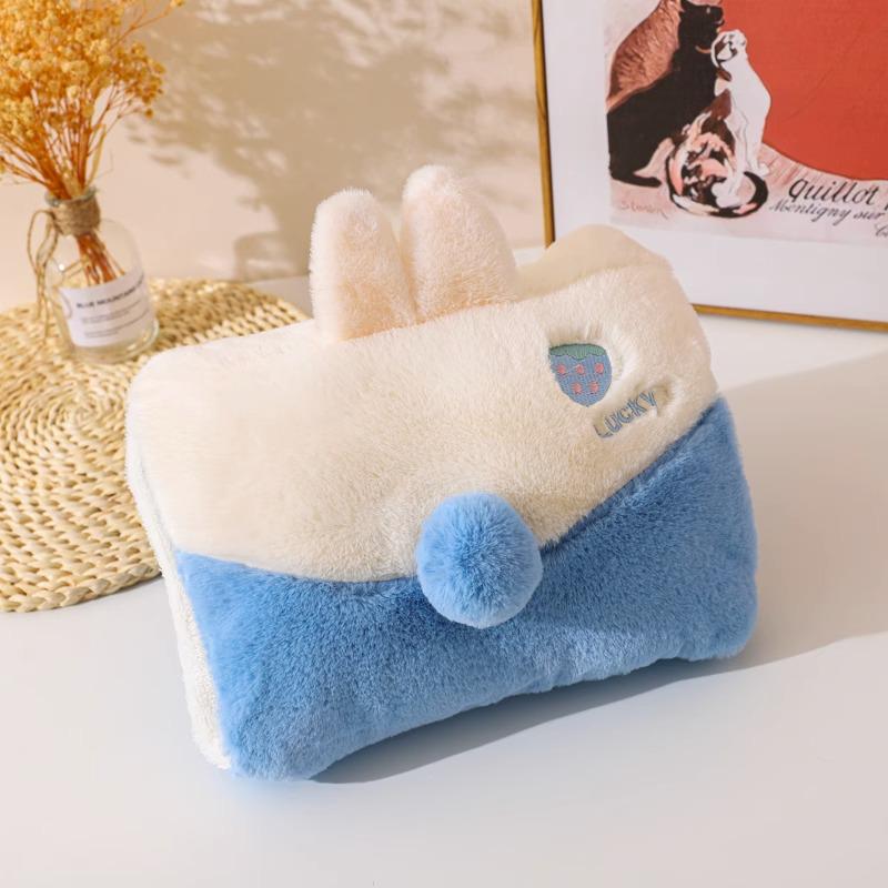 Electric Plush Hot Water Bottle: Washable, Cute Warm Baby Compress Bag & Hand Warmer