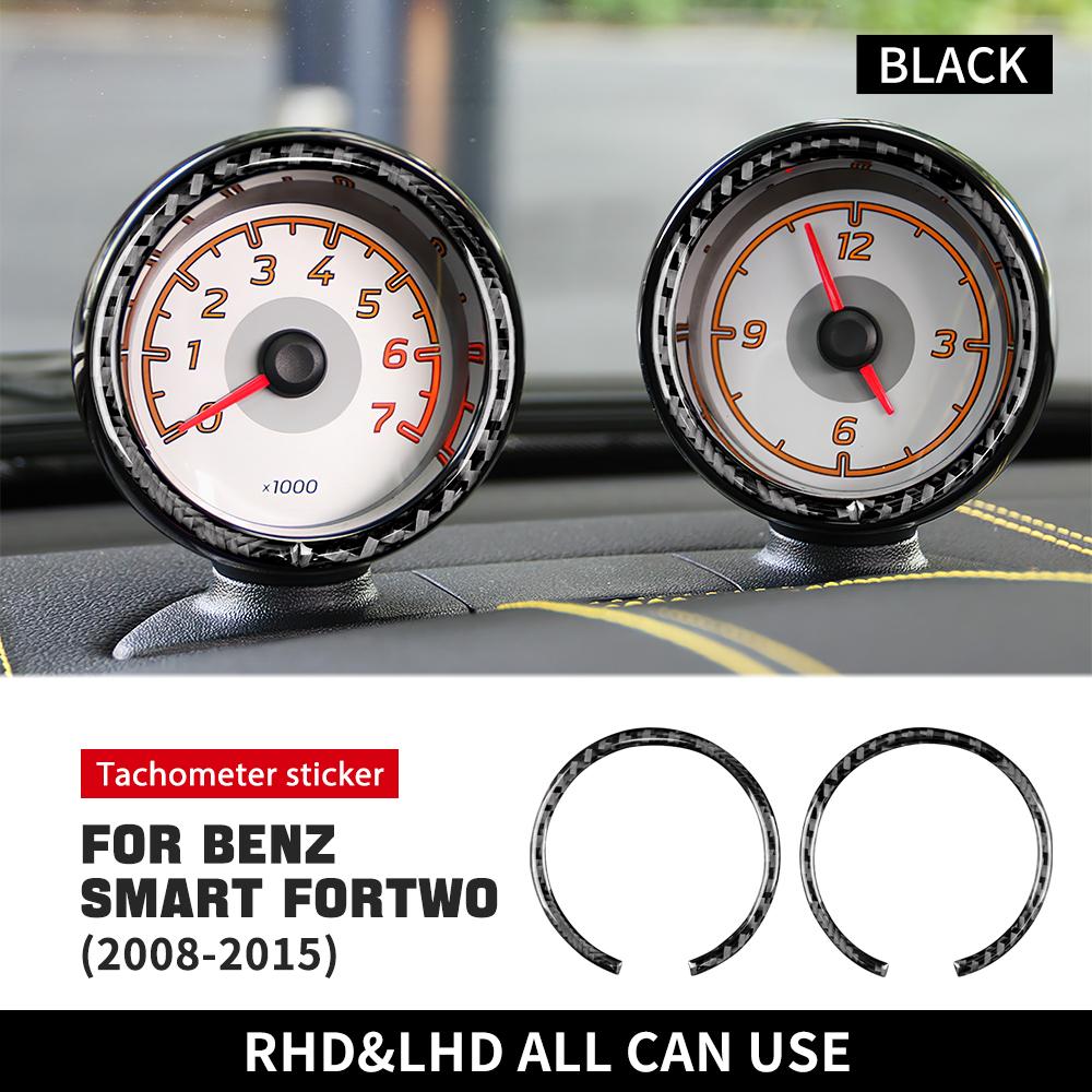 Real Soft Carbon Fiber Speedometer Frame Sticker for Mercedes Benz Smart 451 Fortwo 2008 2009 2010 2011 2012 2013 2014 2015