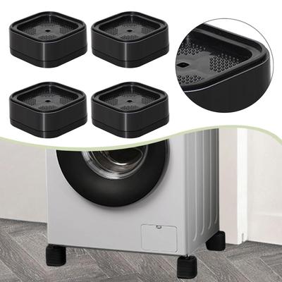 4 Pieces Washing Machine Anti Vibration Pads Furniture Risers Stops Moving Noise Cancelling