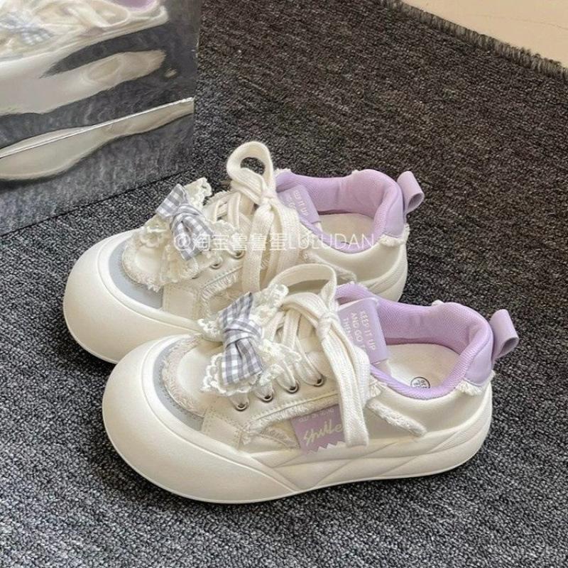 thick-soled white shoes, leather board shoes, women's models, 2025 spring and autumn new models, niche non-collision models, versatile shoes, bread