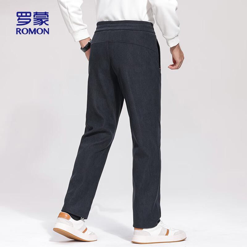 ROMON Men's 502H Thick Corduroy Straight-Fit Casual Pants
