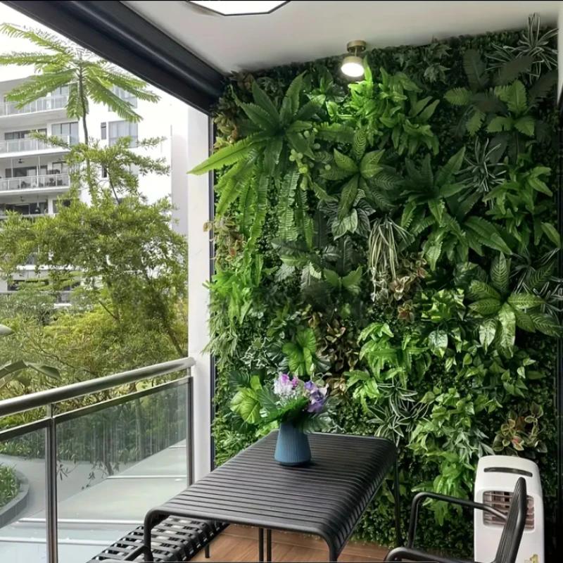 40X60cm Artificial Plants Grass Wall Panel Boxwood Hedge for Outdoor Home Garden Fence Jungle Decoration Fake Plant Landscape