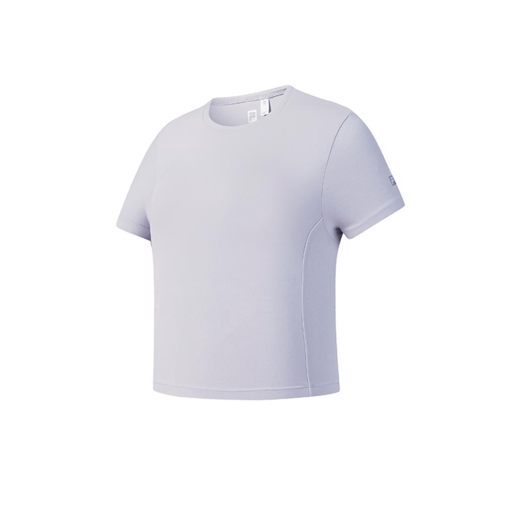 Fila Fitness Fashion Simple Sports Training Casual Comfortable Versatile Round Neck Short Sleeve T-Shirt Women Tops New-Slate-Gray A11W611102FGY