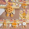 Bread Toast Sausage Adorable Mini Bear Plush Keyring Extensible Feet Kid Cartoon