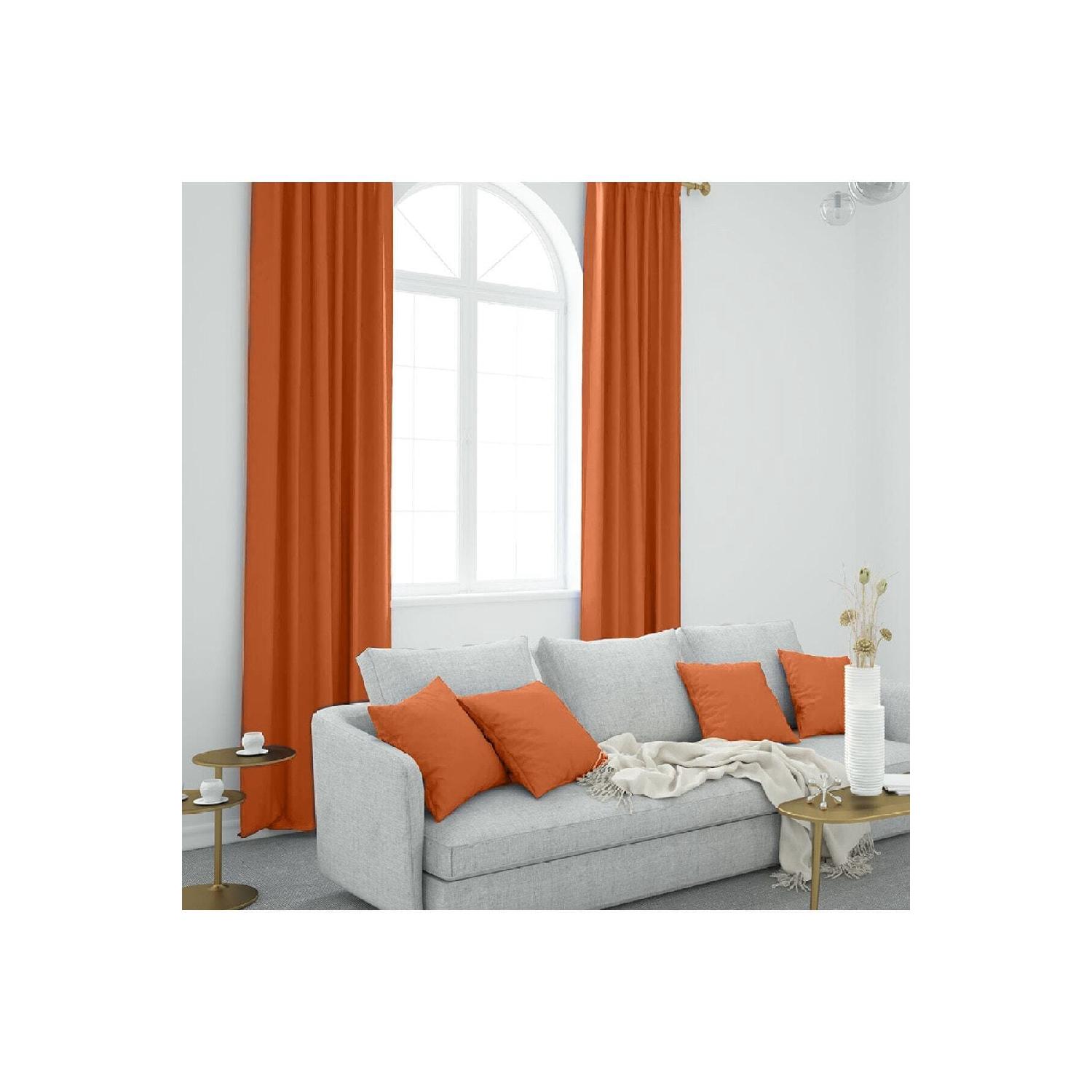

Одинарное крыло оранжевого цвета, островной фонд, занавеска, прямое шитье, гофрированная экстрафор 100 x 250