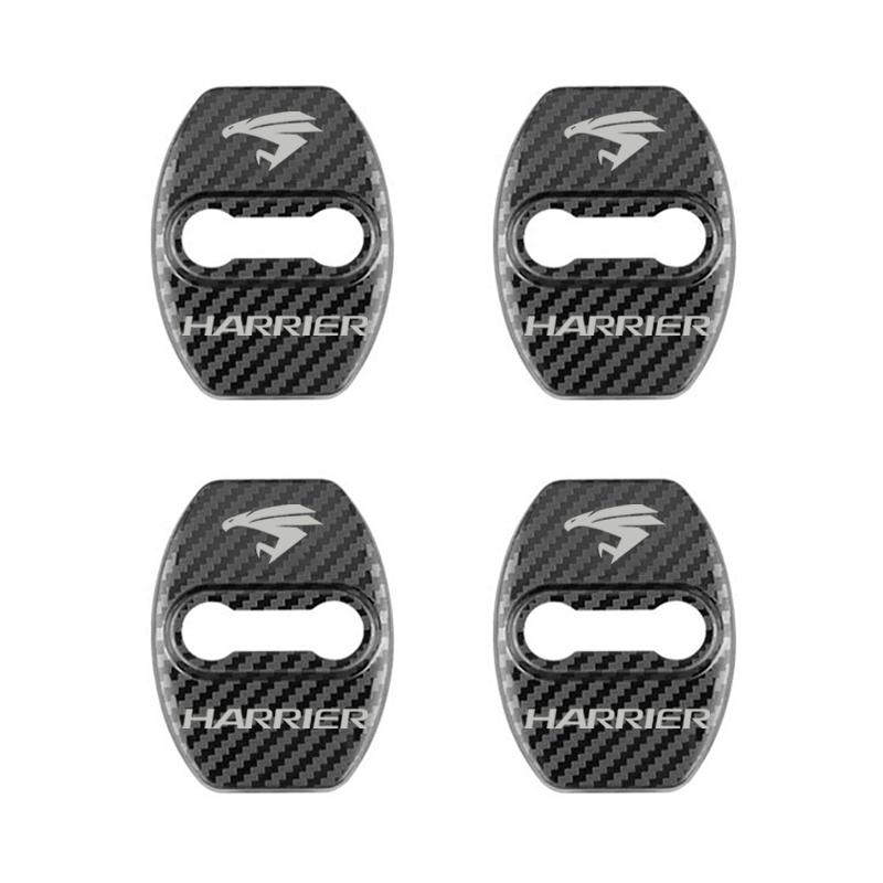 4pcs Car Door Lock Cover Protect Buckle Cover Stickers For Toyota Harrier Accessories K33