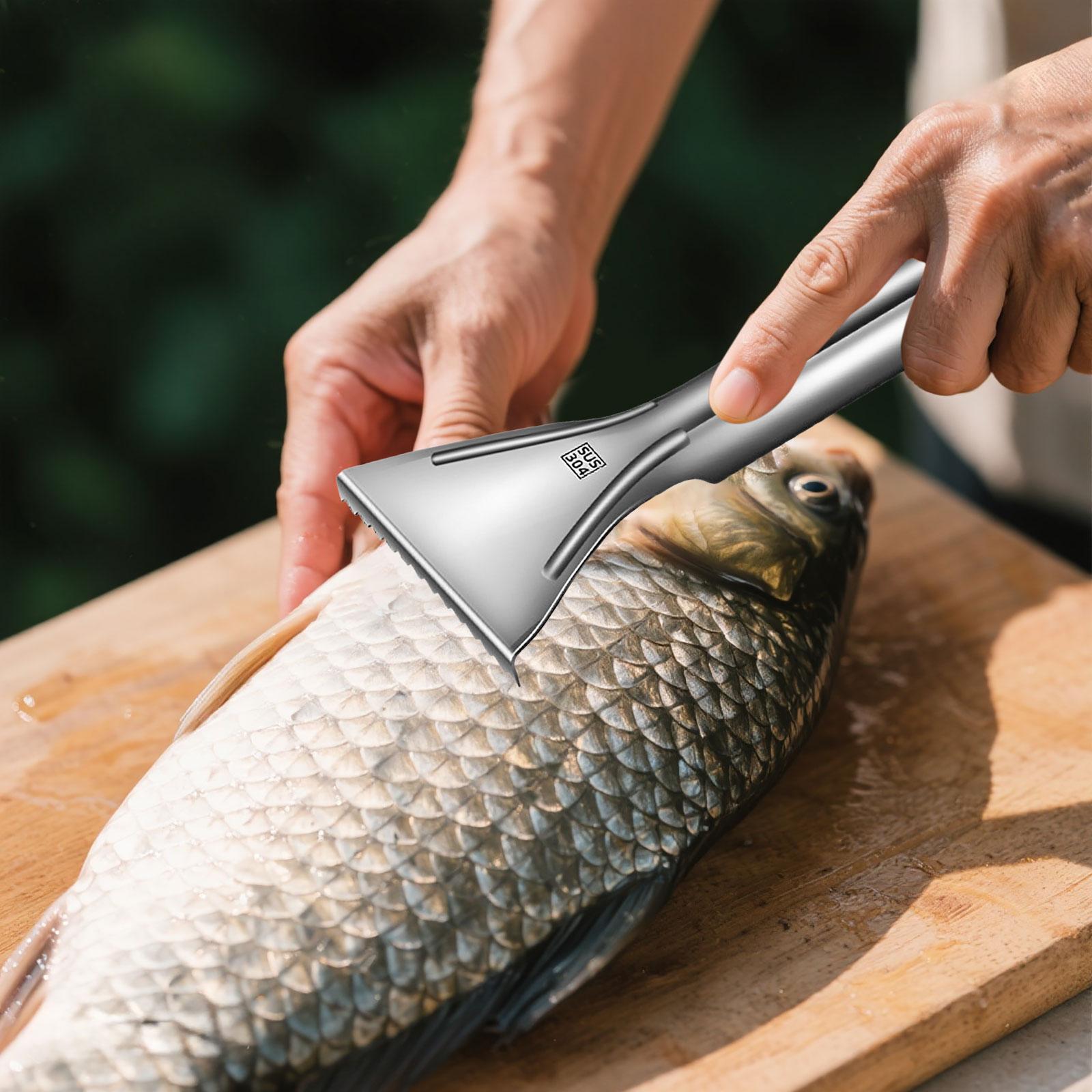 Sharp Stainless Steel Fish 304 Stainless Steel Fish Remover Fish Descaler Tool Vegetable Wash Stainless Steel серебряный