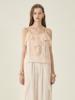 CAHIERS Romantic Silk Frill Sleeveless Bustier Blouse_Soft Peach