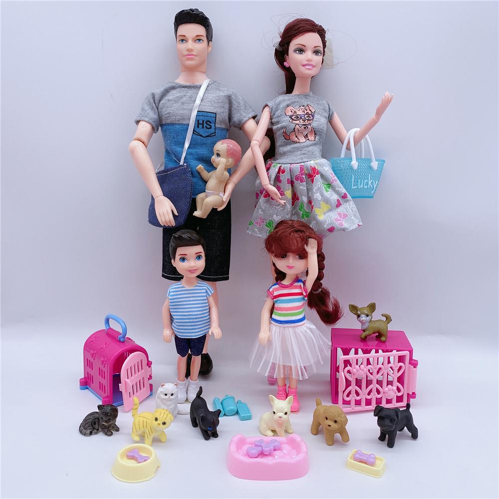 Pregnant Barbie Doll with Baby, Family of Five Set, Perfect Playhouse Gift for Kids