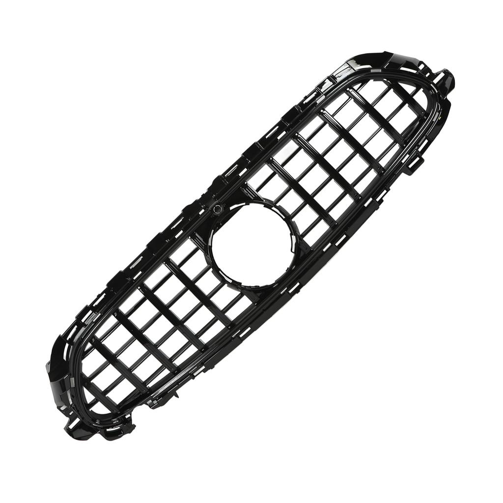 For Panamericana GT   Grille With Camera Holes Replacement for   EClass W213 C238  13 Facelift 2021+(Gloss Black )