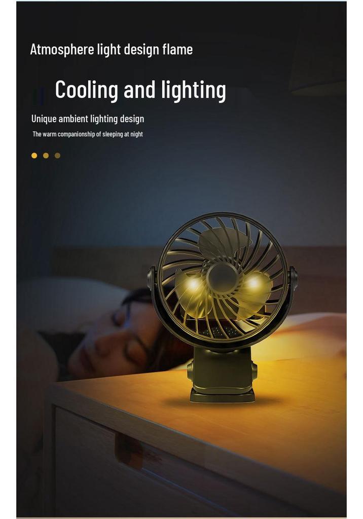 Rechargeable Portable USB Desktop Fan - Silent, Strong Wind, Clip-On, Ideal for Dorms & Students
