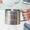 Stainless Steel Double-layer Fine Mesh Flour Sifter, Equipped with a Push-button Crank Design, Easily Shakes Powdered Sugar, Cocoa Powder