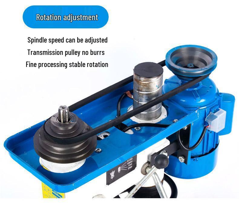 220V Multi-Function Woodworking Bench Drill with 16 Tools and Workbench