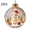 Festive Party Decorations Glowing Christmas Story Ornament, Light?Up Mini Holiday Scene Hanging Ball with Warm Gift Embellishments LED Light, Clear