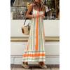 European American Summer New Bohemia Print Sling Loose Dress Women