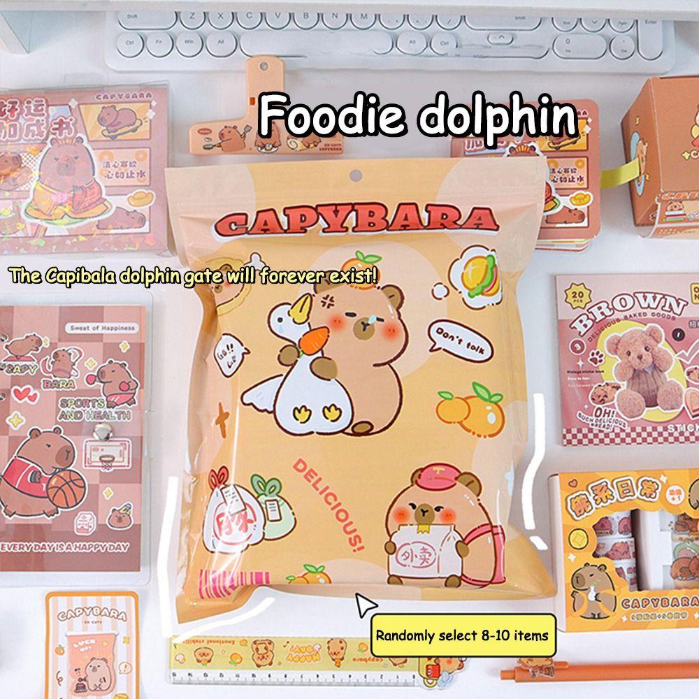 Funny Capybara Notebook Stationery Set Capibara Lucky Blind Bag Students' Opening Gifts