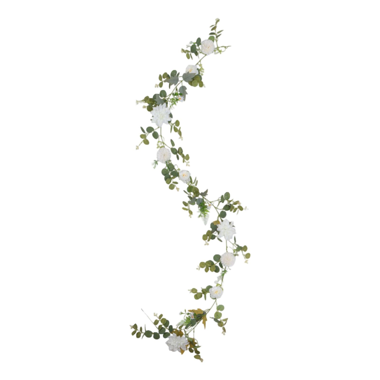 

1.9M Artificial Rattan, Leaves, Butterfly Vines, Home Decor, Springtime Artificial Rattan One Size білий