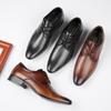 Japanese Style New Lace-up Pointed Business Leather Shoes Men's Formal Wear Soft Bottom Casual Office Gentleman Men's Shoes Fashion