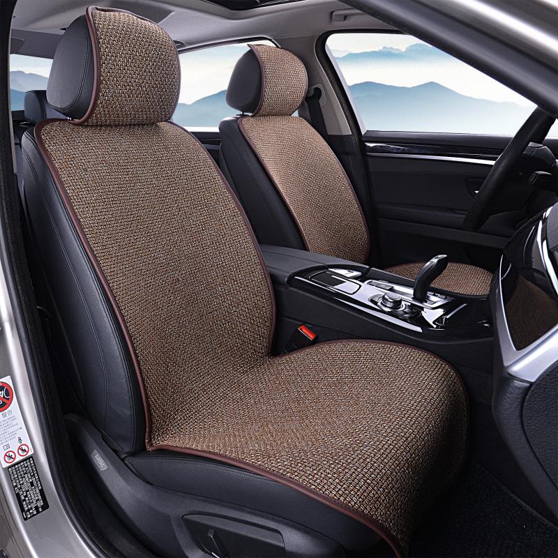 All-Season Non-Slip Linen Car Seat Cushion Set: Breathable, Comfortable & Semi-Wrap Design