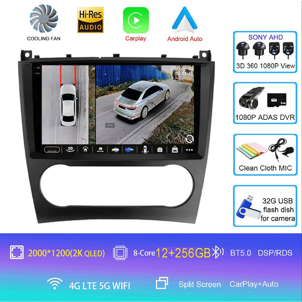 Android 14 Pentru Mercedes Benz W203 W209 C180 C200 C220 C230 2005 - 2009 Player Video Radio Auto Stereo Navigație GPS Carplay AUTO