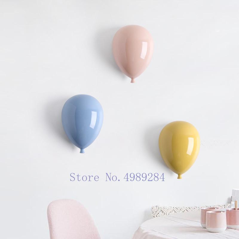 Creative Ceramics Balloon Wall Hanging Wall Decoration Modern Home Background Wall Children's Room Lovely Cartoon Stereoscopic