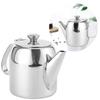 Coffee Pot Teapot Stainless Steel Kettle Cold Water Jug Short Spout for Hotel Restaurant20oz(Approx.500ml)